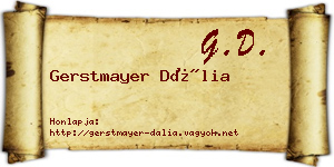 Gerstmayer Dália névjegykártya